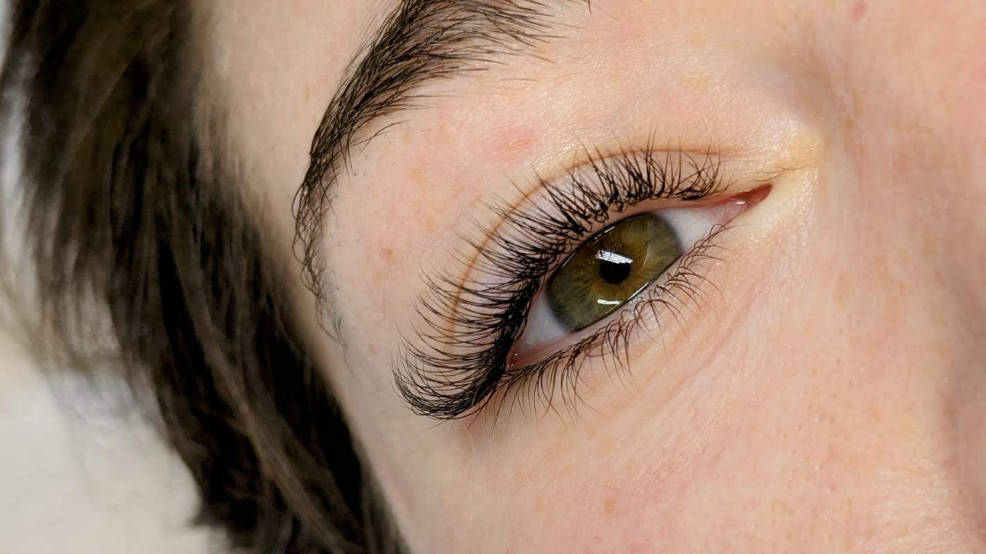 Lash work close-up